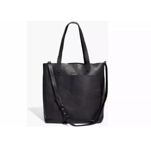 Madewell the medium transport tote black leather